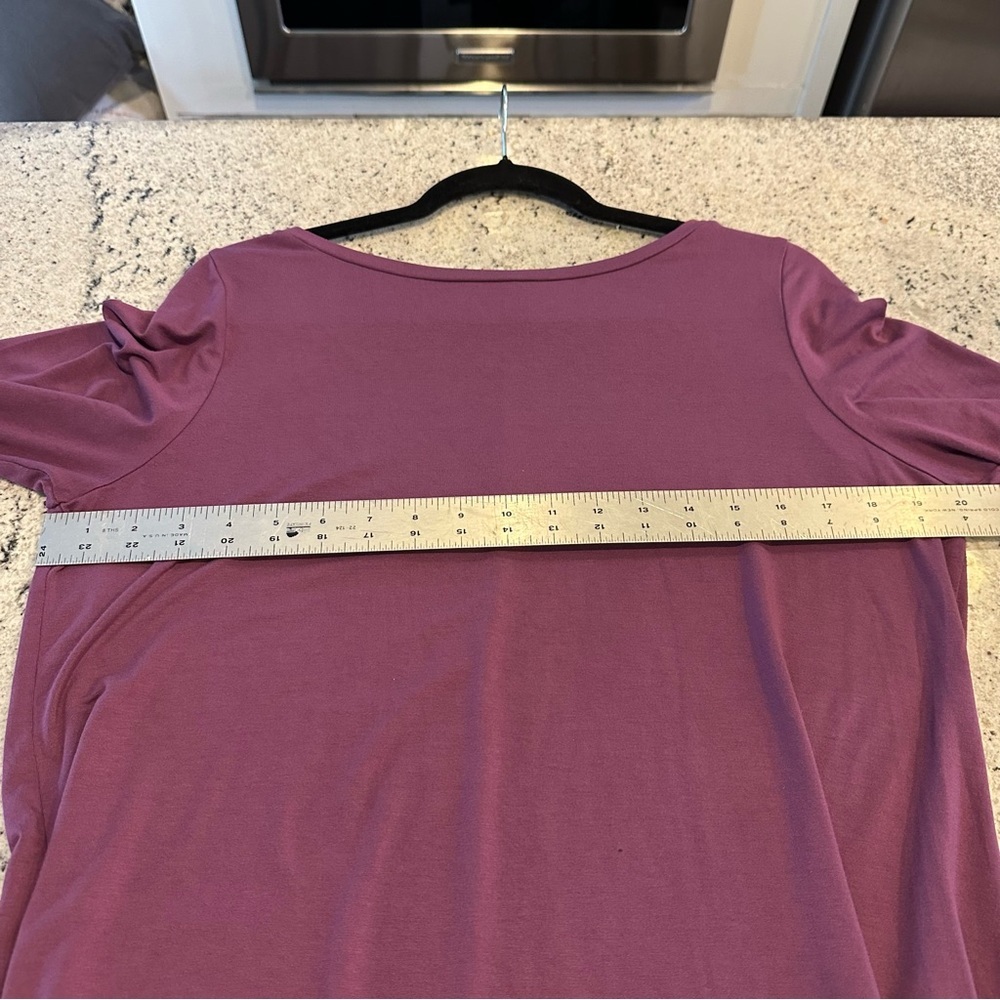 EILEEN FISHER Purple Short Sleeve Jersey Dress –‎ Size L - Picture 6 of 7